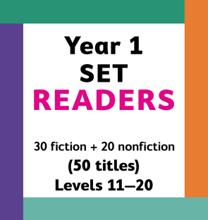 Year 1 SET (50 Levels 11-20 titles) $3 per book + free puppets