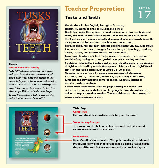 Tusks and Teeth (Teacher Edition - Level 17)