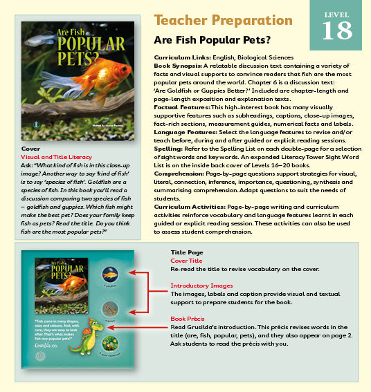 Are Fish Popular Pets? (Teacher Edition - Level 18)