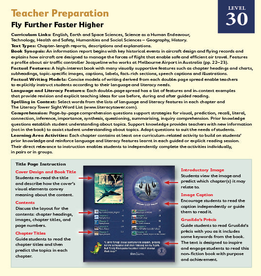 Fly Further Faster Higher (Teacher Edition - Level 30)