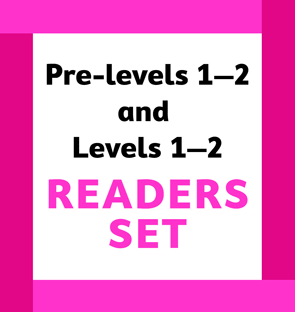 (35% discount) Pre-Levels 1–2 + Levels 1–2 Readers Set (20 titles + free puppets)