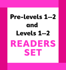 (35% discount) Pre-Levels 1–2 + Levels 1–2 Readers Set (20 titles + free puppets)